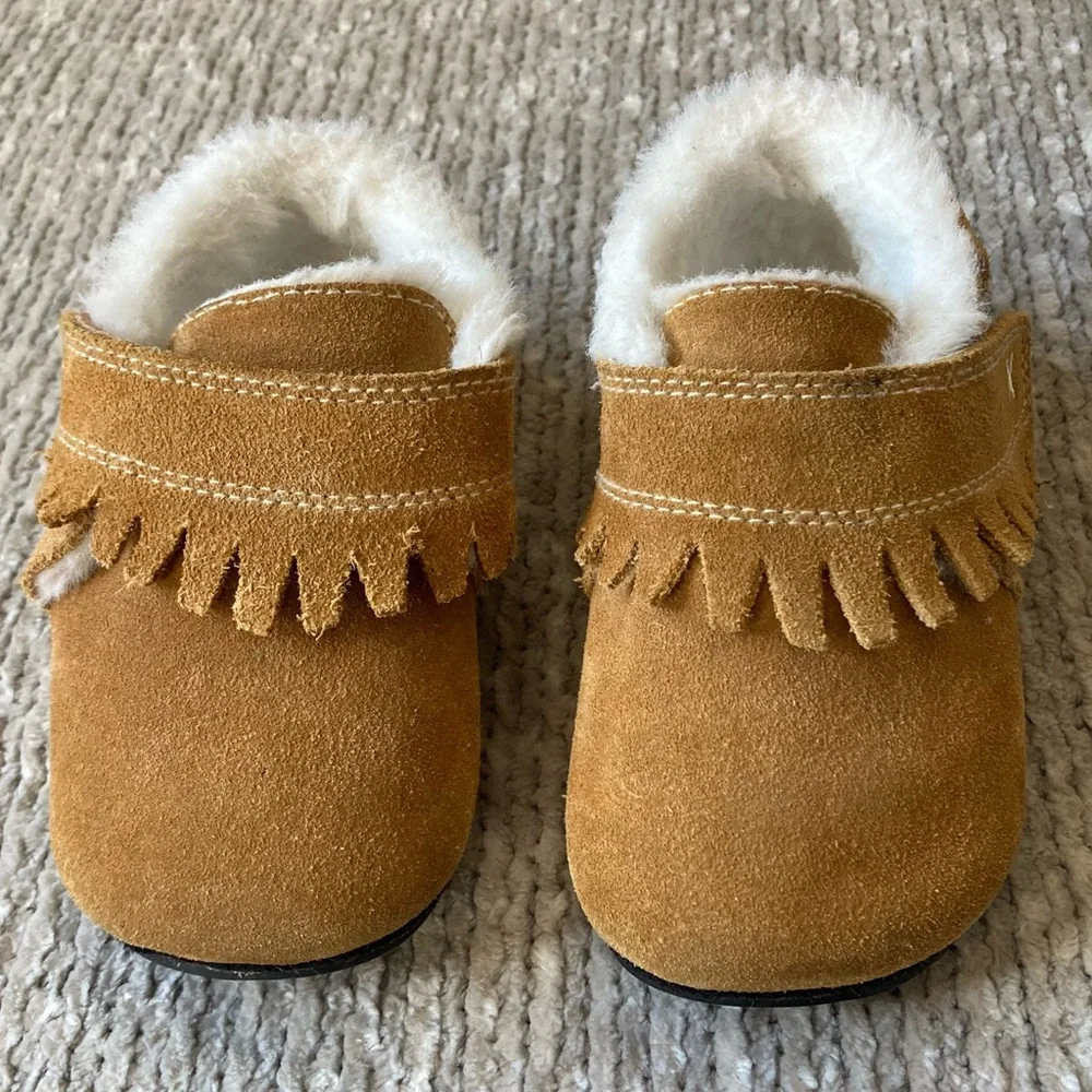 Jack & Lily Adorable Baby Moccasins‎ 24-30 months Faux Fur Lining
